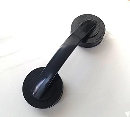 WANLIAN Powerful Suction Cup Glass Mirror Door Handle, Refrigerator Drawer Bathroom Suction Cup wall handrail, Bathtub Shower Handle Kitchen Drawer Cabinet Handle (Black) | Can be used for glass sliding doors, refrigerator doors, kitchen drawers, cabinet