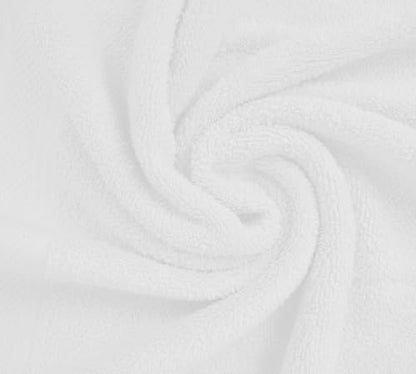 ELITE 8-Piece Zero Twist Cotton Bath Towel Set – 100% Cotton Luxury Towels – Ultra Soft, Fluffy & Absorbent – Quick Dry, Durable & Fade Resistant – Spa Quality Bath, Hand & Washcloth Set (White) - color: White