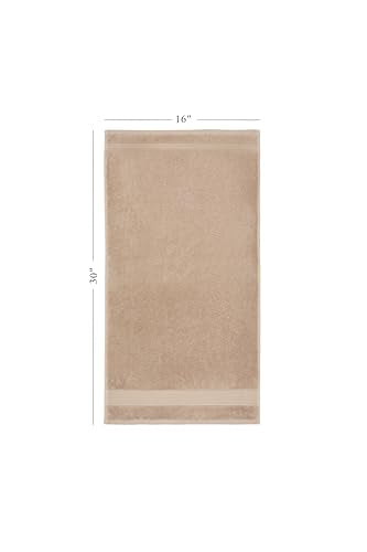 Ozdilek 6-Piece Bath Towel Set, 2 Bath, 2 Hand, 2 Wash, 100% Cotton Turkish Towels, 2 Bath Towels (30x60/550 GSM), 2 Hand Towels (16x30/575 GSM), 2 Washcloths (13x13/600 GSM) (Seahorse Beige) - color: Seahorse