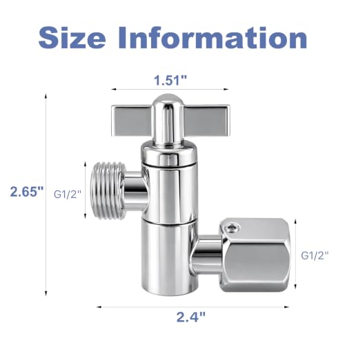 OFFO Shower Head Extension Arm, 2.4 in Shower Extension Arm with Locking Nut, Adjustable Height and Angle Shower Arm Extender, Universal G1/2 Connector for Fixed and Handheld ShowerHead, Chrome - color: Chrome, style: 2.4 in