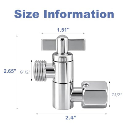 OFFO Shower Head Extension Arm, 2.4 in Shower Extension Arm with Locking Nut, Adjustable Height and Angle Shower Arm Extender, Universal G1/2 Connector for Fixed and Handheld ShowerHead, Chrome - color: Chrome, style: 2.4 in