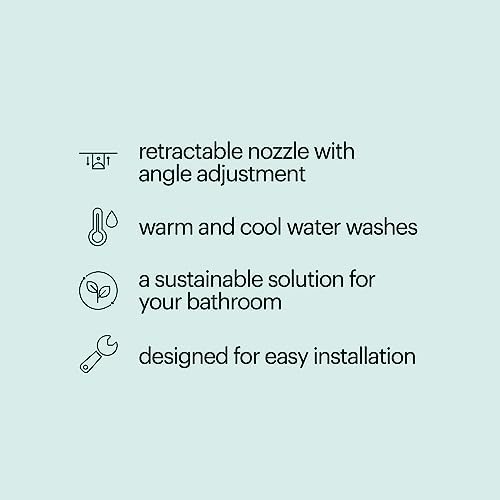 Brondell Fresh Spa Adjustable, Bidet Attachment FSA-25 for Toilet Seats with Adjustable Single Nozzle, Side Arm Control, Thin Profile, White (Dual Temperature) - style: Adjustable Nozzle Dual Temp