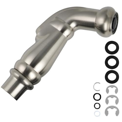 Universal Kitchen Side Sprayer Head Sink Faucet Attachment, Brushed Nickel | NSF/ANSI/CAN 372 Certified, Compatible with Delta, Moen, Kohler and Other OEM Brands Pull Out Spray Head, Nozzle Head Only - color: Brushed Nickel, style: Nozzle Head Only