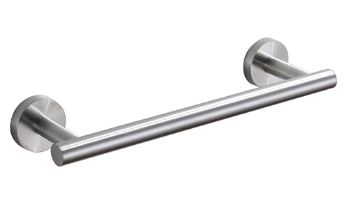 SEIDO Hand Towel Holder with 9.6" Hanging Length, 304 Stainless Steel Towel Bar for Bathroom Wall, One-Piece Bathroom Towel Rod for Without Assembly, 12 Inch, Brushed Nickel - color: Brushed Nickel, size: 12 Inch