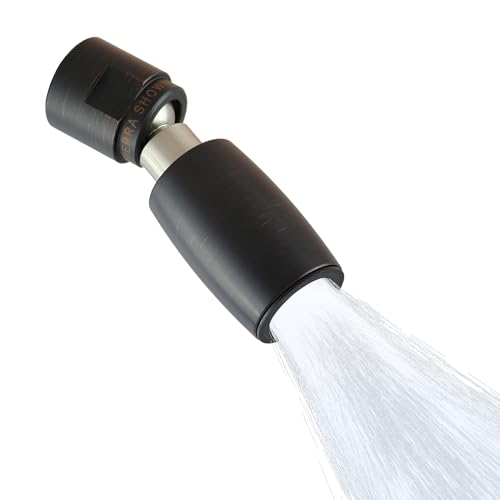 High Sierra® Classic™ Solid Metal 2.0 GPM Award Winning, High Pressure Shower Head. Patented Nozzle Never Clogs. Long Nut Hides Shower Arm Threads. Oil Rubbed Bronze Finish - color: Oil Rubbed Bronze, size: 2 GPM