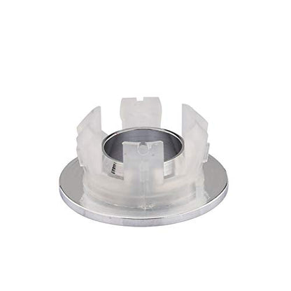 Sink Basin Trim Overflow Cover Brass Insert in Hole Round Caps Chrome 3 PCS - color: Chrome 3 Pcs