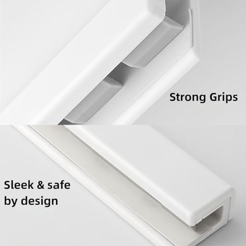 Adhesive Toothpaste Holder Wall Mounted for Bathroom c/w 1 Tube Squeezer | JM.JEEMI Cosmetics & Creams & Lotions in Tubes Clip Gripper, Tooth Paste Organizers for Bathroom - White, Large - size: Large_RT