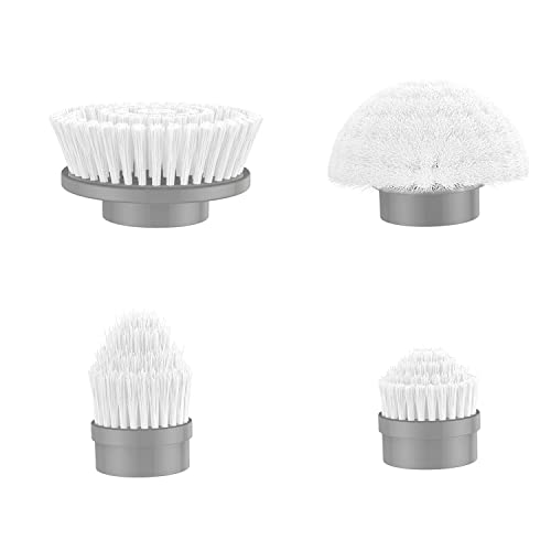 kHelfer Brush Head 4 Pack, 4 Pcs Replacement Brushes forKH8 Serious Spin Scrubber, Cordless Spin Scrubber Power Cleaning Brush for Bathroom Floor