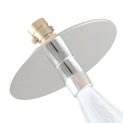 High Sierra® Solid Lead-Free Metal NEW Gen 3 'Reflections with Trickle Valve 1.5 GPM. High Efficiency Ultra Low flow Shower Head & Self-Heating 6” Fogless Mirror In One. Brushed Nickel finish - color: Brushed Nickel, size: 1.5 GPM