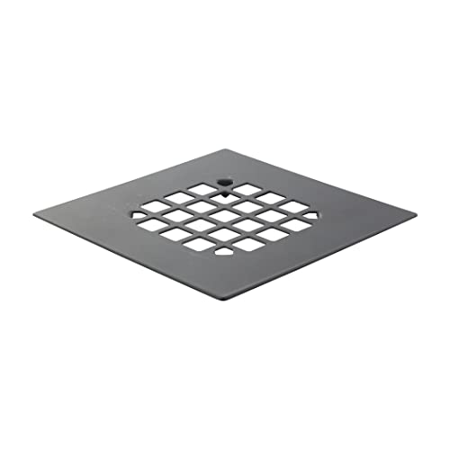 Danco 11034 Snap Strainer & Drain Cover Shower Strainer, Chrome - color: Matte Black, size: Square [Pack of 1], style: Shower
