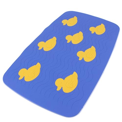 SafeLand Patented Non-Slip Bath, Tub, Baby Mat, TPR Material, Eco-Friendly, Non-PVC, Color Combo, Machine Washable, No-Odor, with Powerful Gripping Suction Cups, Duck-34 (16"x27") - color: Duck Yellow