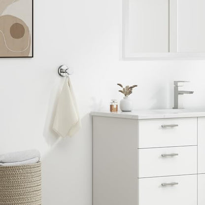 Angle Simple Single Bath Towel Hook, SUS304 Stainless Steel Round Coat Hook Wall Mounted, Robe Hanger for Kitchen Bathroom Polished Chrome - color: Polished Chrome, size: 1 Pack