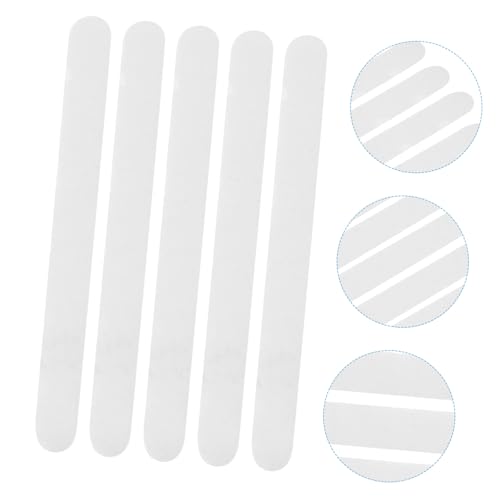 BESTYASH 30Pcs Anti-Slip Strips PET Bath Safety for Showers Stairs | Concave Convex Line Surface, White Finish, Adhesive Grip Aid, for Bathtubs and Floors