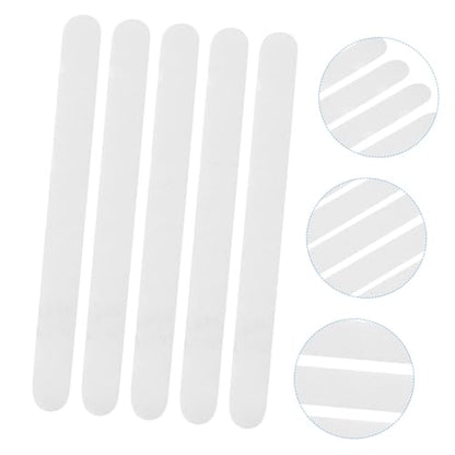 BESTYASH 30Pcs Anti-Slip Strips PET Bath Safety for Showers Stairs | Concave Convex Line Surface, White Finish, Adhesive Grip Aid, for Bathtubs and Floors
