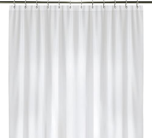 LiBa Shower Curtain PEVA 8G, 72x84 Inch Waterproof White | Non-toxic shower liner, waterproof plastic shower curtain, rust-proof grommets, weighted magnets, bathroom accessories - color: 8g Peva - White, size: 72"W x 84"L (Pack of 1)
