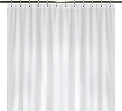 LiBa Shower Curtain PEVA 8G, 72x84 Inch Waterproof White | Non-toxic shower liner, waterproof plastic shower curtain, rust-proof grommets, weighted magnets, bathroom accessories - color: 8g Peva - White, size: 72"W x 84"L (Pack of 1)