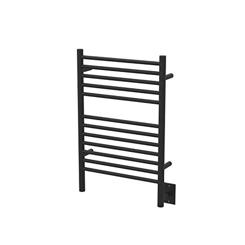 Amba Jeeves ESMB Model E-Straight Hardwired Towel Warmer in Matte Black - color: Matte Black