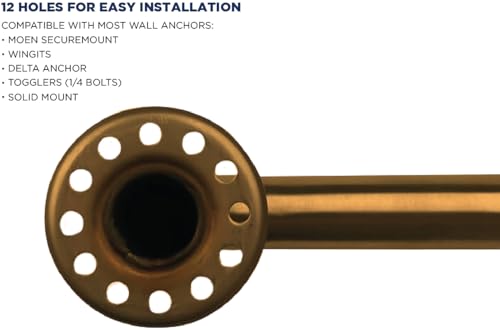 ADA Grab Bar Bundle, Brushed Rose Gold, Pack of 3, 18/36/42 in | ADA Compliance, 1.5 in Diameter, Toilet and Shower Grab Bars, for Commercial Restrooms - color: Brushed Rose Gold