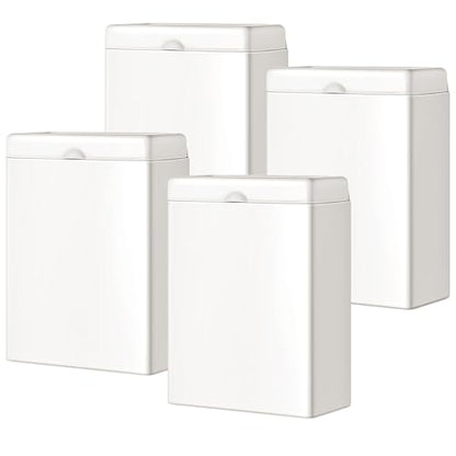 Tioncy 4 Pcs Sanitary Napkin Receptacle Wall Mounted,White | Stainless Steel Sanitary Napkin Disposal Bins, Discreet Tampon Container, Home Office Public Restroom Use - color: White