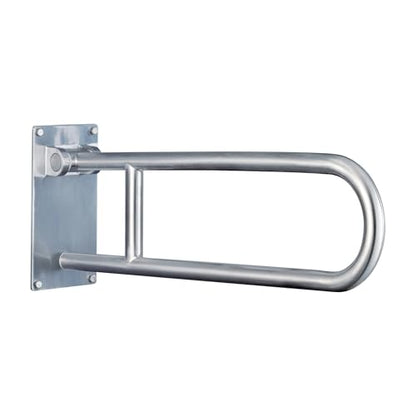 Moen R8960FD 30" Flip-Up Grab Bar, Textured Grip, Stainless | 30" support length, flip-up space saving, textured grip safety, stainless steel durability, wall mount install - color: Peened