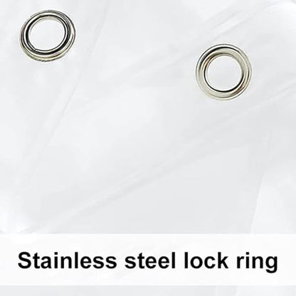 Clear Shower Curtain Liner, 72x72 Inches Waterproof Plastic PEVA Lightweight Clear Shower Curtain with Rustproof Grommet and Hooks,See-Through Shower Curtain Liner for Home Bathroom Bathtub