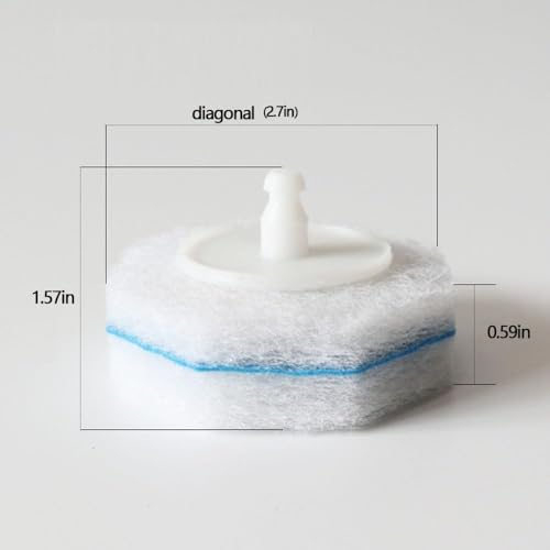 50 Count disposable Toilet Brush Replacement Heads, 3-Layer Thick Sponge Refills for Deep Cleaning, Fits Toilets, Bathtubs & Sinks