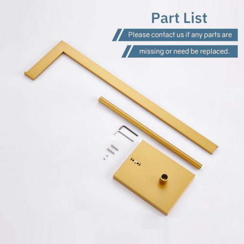 Gold Freestanding Toilet Paper Holder with Reserve - 304 Stainless Steel Bathroom Tissue Roll Holder Holds 4 Rolls - color: Gold