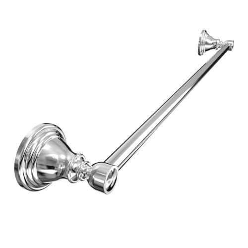 Towel Bar 24inch, Stainless Steel Bathroom Towel Rack Wall Mounted, Heavy Duty Towel Rod, Towel Holders for Bathroom, Kitchen (Chrome) - color: Chrome
