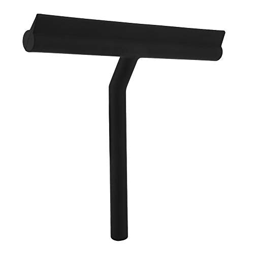 Squeegee for Glass Doors, Rubber Squeegee Head and Stainless Steel Holder for Glass Doors, Bathroom, Shower Doors, Mirrors, Tiles, and Car Windows