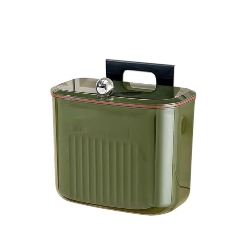 YSUEFIJO Wall Mounted Garbage Bin with Lid, Hanging Trash Can for Kitchen Bathroom Bedroom, Cabinet Door Waste Basket, Space Saving Rubbish Container, Practical Design Reduces Floor Space - color: B, size: Small