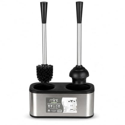 American Dream Toilet Plunger and Bowl Brush Combo – 2-in-1 Bathroom Cleaning Set with Holder, Compact Space-Saving Toilet Brush & Heavy-Duty Plunger for Home & Office