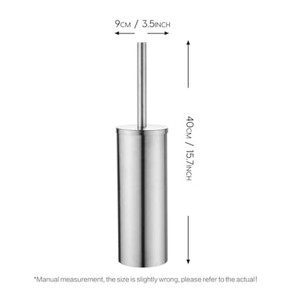 Stainless Steel Toilet Bowl Brush, Brushed Dual-Brush Head | AIREMOEN Toilet brush, dual-head design, toilet brush, bathroom accessories, freestanding - color: Brushed