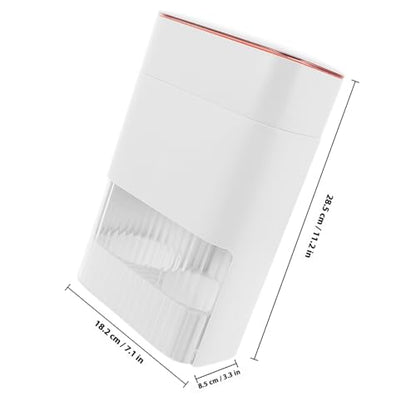 Wall Mount Paper Cup Dispenser and Holder, Double-Tube Ceramic White with Storage Box, Universal for Disposable Cups, Suitable for Water Coolers, Bathrooms, Offices, and Gyms