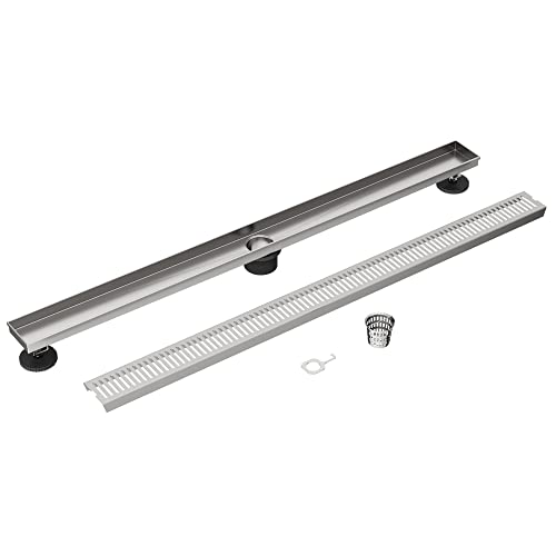 VIGO Elan 36 in. Linear Shower Drain in Brushed Nickel - VG07003BN - color: Brushed Nickel, size: 36 in.