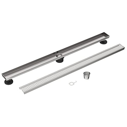 VIGO Elan 36 in. Linear Shower Drain in Brushed Nickel - VG07003BN - color: Brushed Nickel, size: 36 in.