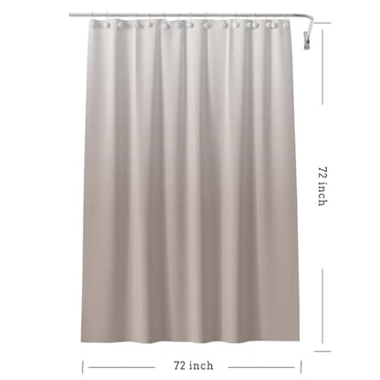 Shower Curtain Liner 72 x 72, Plastic Waterproof 4G Lightweight Shower Liner for Bathroom, with Grommets Holes and 3 Heavy Duty Magnetic Weights - color: Gradient Begie