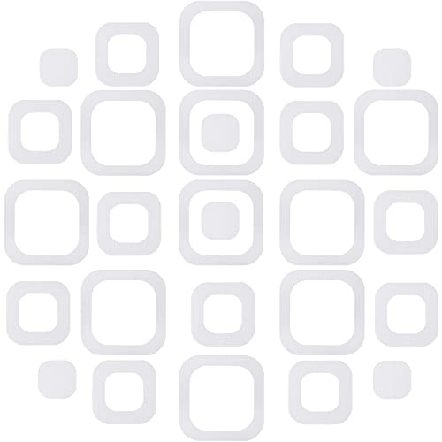 20 Pieces Adhesive Square Bath Treads Non-Slip Bathtub Stickers Non Slip Traction to Tubs Bathtub Stickers Adhesive Decals Appliques for Bath Tub Showers, Pools (White) - color: White