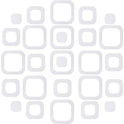 20 Pieces Adhesive Square Bath Treads Non-Slip Bathtub Stickers Non Slip Traction to Tubs Bathtub Stickers Adhesive Decals Appliques for Bath Tub Showers, Pools (White) - color: White