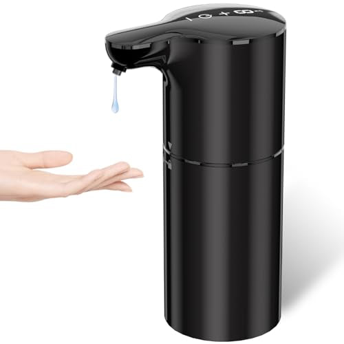 YIKHOM Automatic Liquid Soap Dispenser, Dish Soap Dispenser 8 Volume Control Adjustable, 15.37 oz/450mL Touchless Sanitizer Dispenser, Motion Sensor Soap Pump for Kitchen Bathroom, USB C Rechargeable