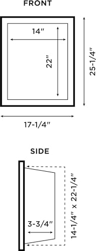 New Ready for Tile Recessed Bathroom Shower Shampoo Shelf Niche (14 in x 22 in) - size: 14" x 22" Rectangular