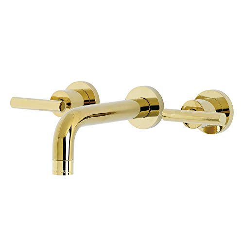 Kingston KS8122CML Wall Mount Bathroom Faucet, Polished Brass - color: Polished Brass