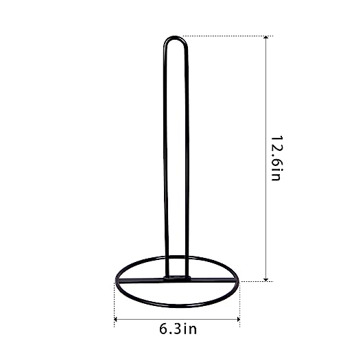 Toilet Paper Holder Stand, OBODING, Black Freestanding Toilet Paper Holder for Storing 3 Rolls of Toilet Papers (Black) - color: Black
