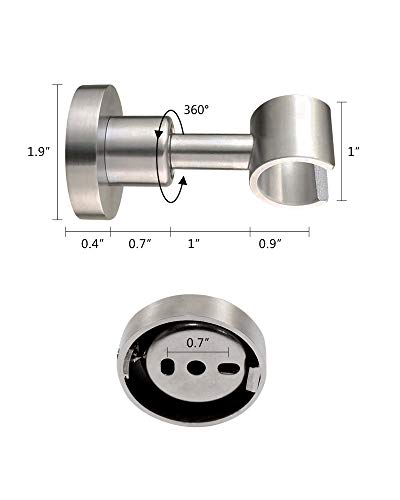 PHASAT Handheld Shower Head Holder Adjustable 304 Stainless Steel Handheld Shower Head Bracket Holder Wall Mount,Shower Wand Holder Brushed Nickel,A13021N - size: Brushed Nickel