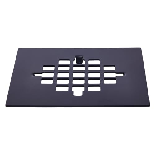 4-1/4 (4.25) Inch Square Snap-in Shower Drain Cover Used for Replacing Shower Strainer Grid,304 Stainless Steel (Black) - color: Black