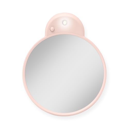 Zadro Magnification Lighted Compact Mirror with LED Light & Retractable Suction Cups – Travel Makeup Mirror, Cool White 6400K Lighting, Battery Operated, Made in USA (Sepia Rose, 10X | 4.3"L x 3.5"W) - color: Sepia Rose