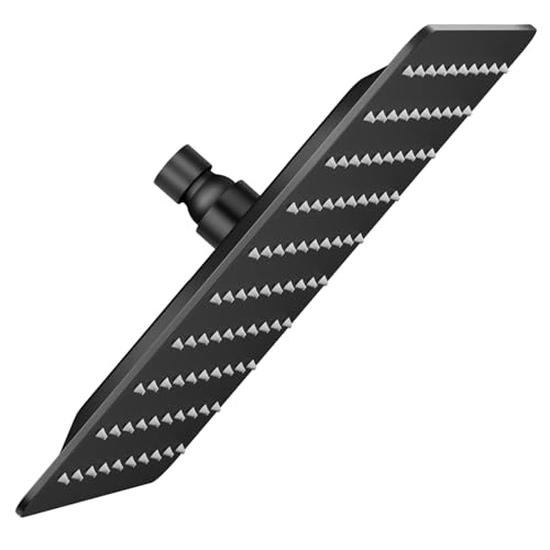 VBFF-Shower Head,rain shower head, 10 inch- Square Shower Head, 1.8 GPM Flow Rate, rainfall showerhead VBFF08(Matte Black) - color: Matte Black, size: 10 Inch
