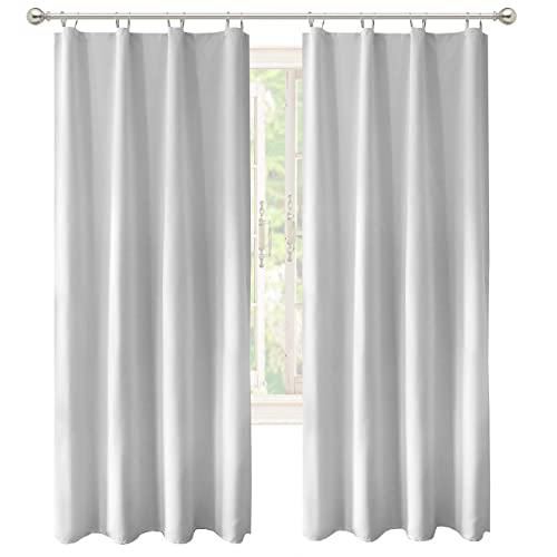 DriftAway Thermal Insulated 100 Percent Darkening Blackout Curtain Liner 2 Panels Each Liner Size 50 Inch by 92 Inch Rings Included Off White Panel - size: 50"W x 92"L (Pack of 2)