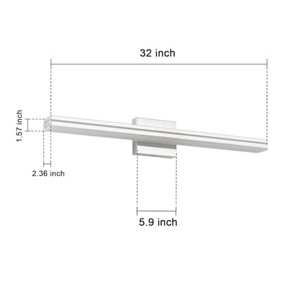 SineRise 32-Inch LED Modern Bathroom Vanity Light Bar, Chrome Modern Acrylic Bathroom Wall Lighting Fixtures Over Mirror (Cool White 6000K) - color: Chrome-Cool White, size: 32-Inch