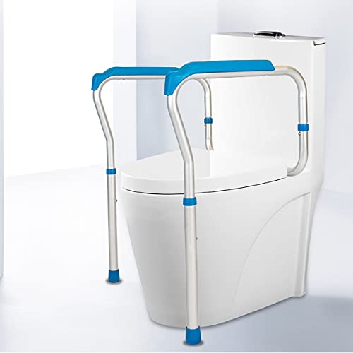 Aluminum Alloy Toilet handrail, Elderly Safety handrail, Toilet Elderly Toilet Stand up Assist handrail,Toilet Safety Frame, Adjustable Freestanding Toilet Handrails Helper
