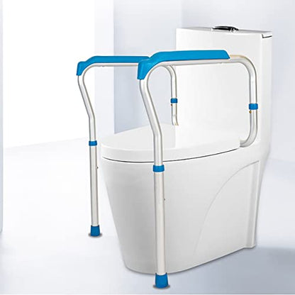 Aluminum Alloy Toilet handrail, Elderly Safety handrail, Toilet Elderly Toilet Stand up Assist handrail,Toilet Safety Frame, Adjustable Freestanding Toilet Handrails Helper